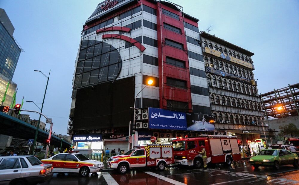 آتش سوزی در پاساژ علاءالدین